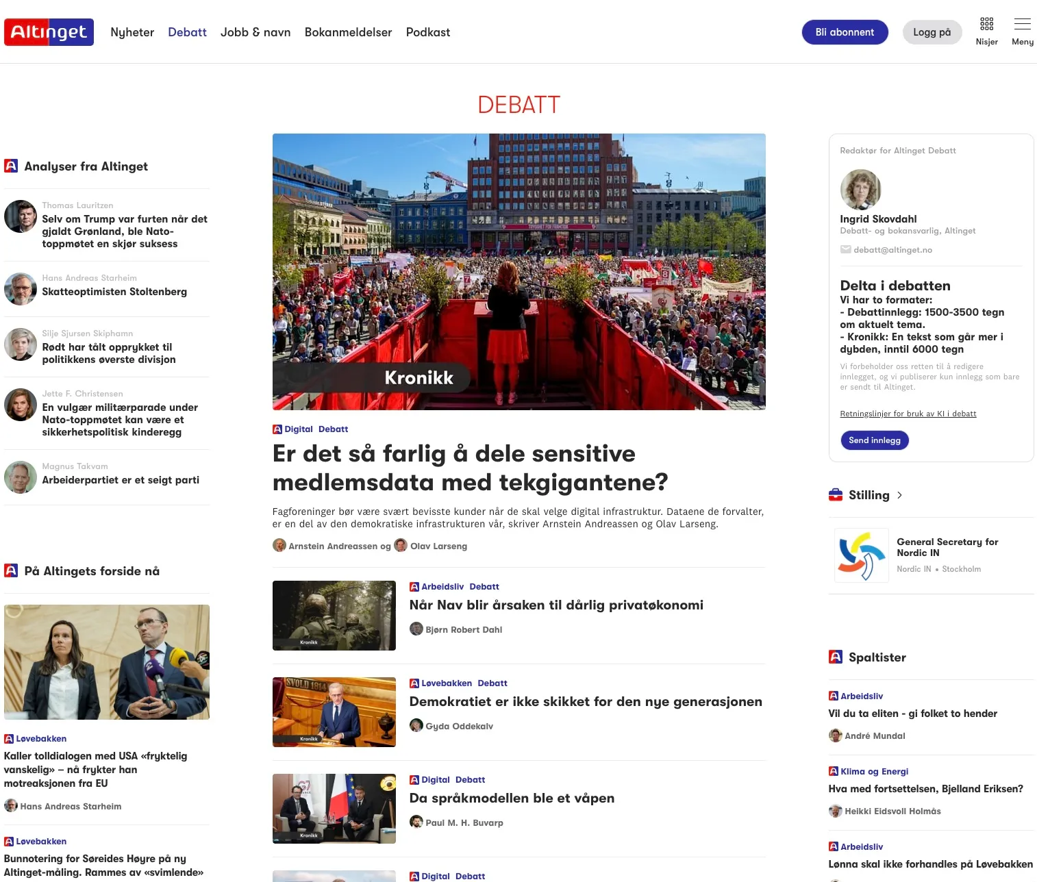 Er det så farlig å dele sensitive medlemsdata med tekgigantene?