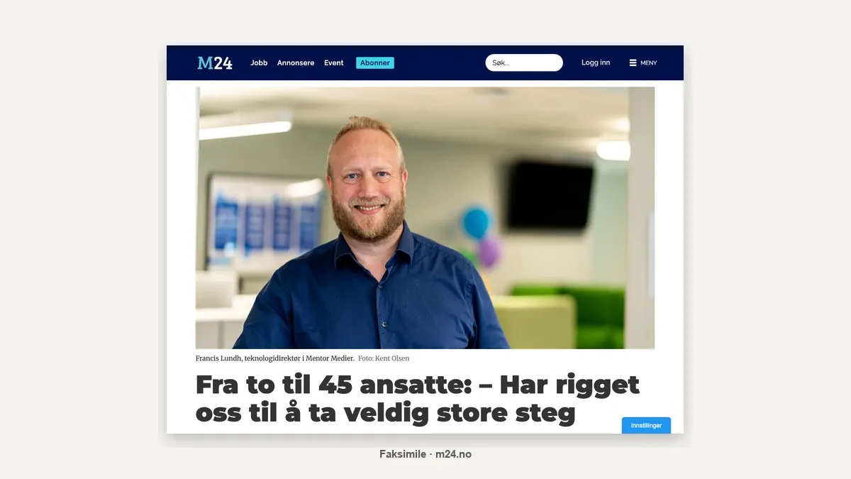 Mentor Medier i media – Schibsted-avtale og digital vekst