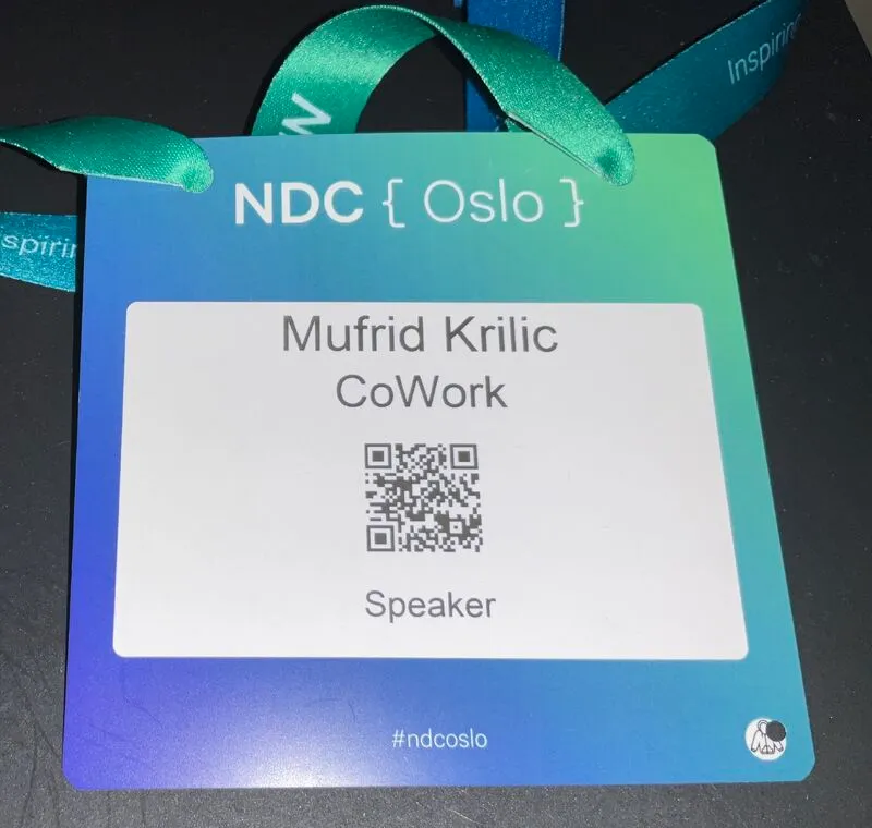 Mufrid Krilics NDC Oslo-speakerkort